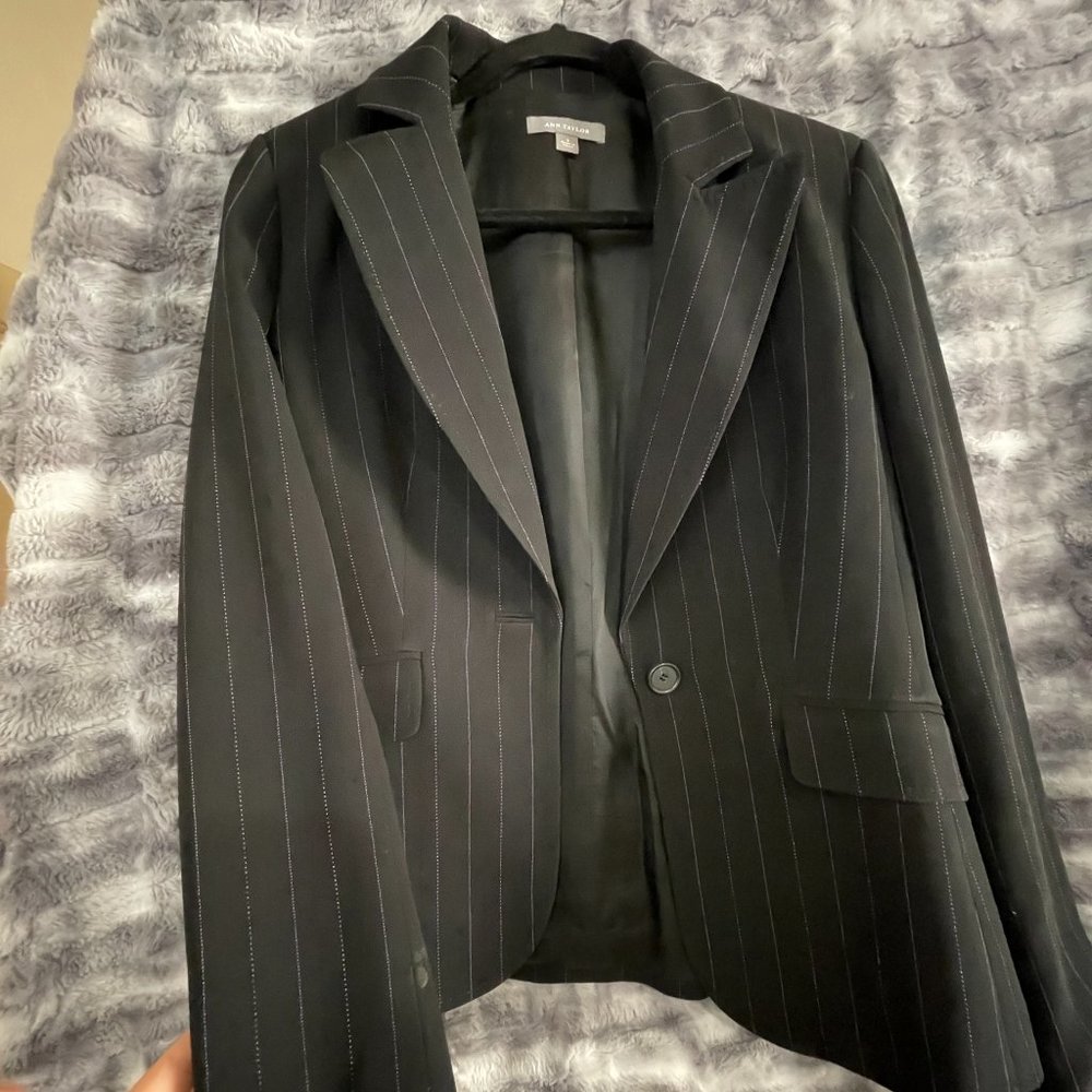 Ann Taylor Pinstriped Blazer
